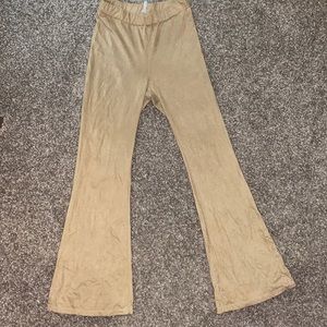Tan Suede Flair Pants